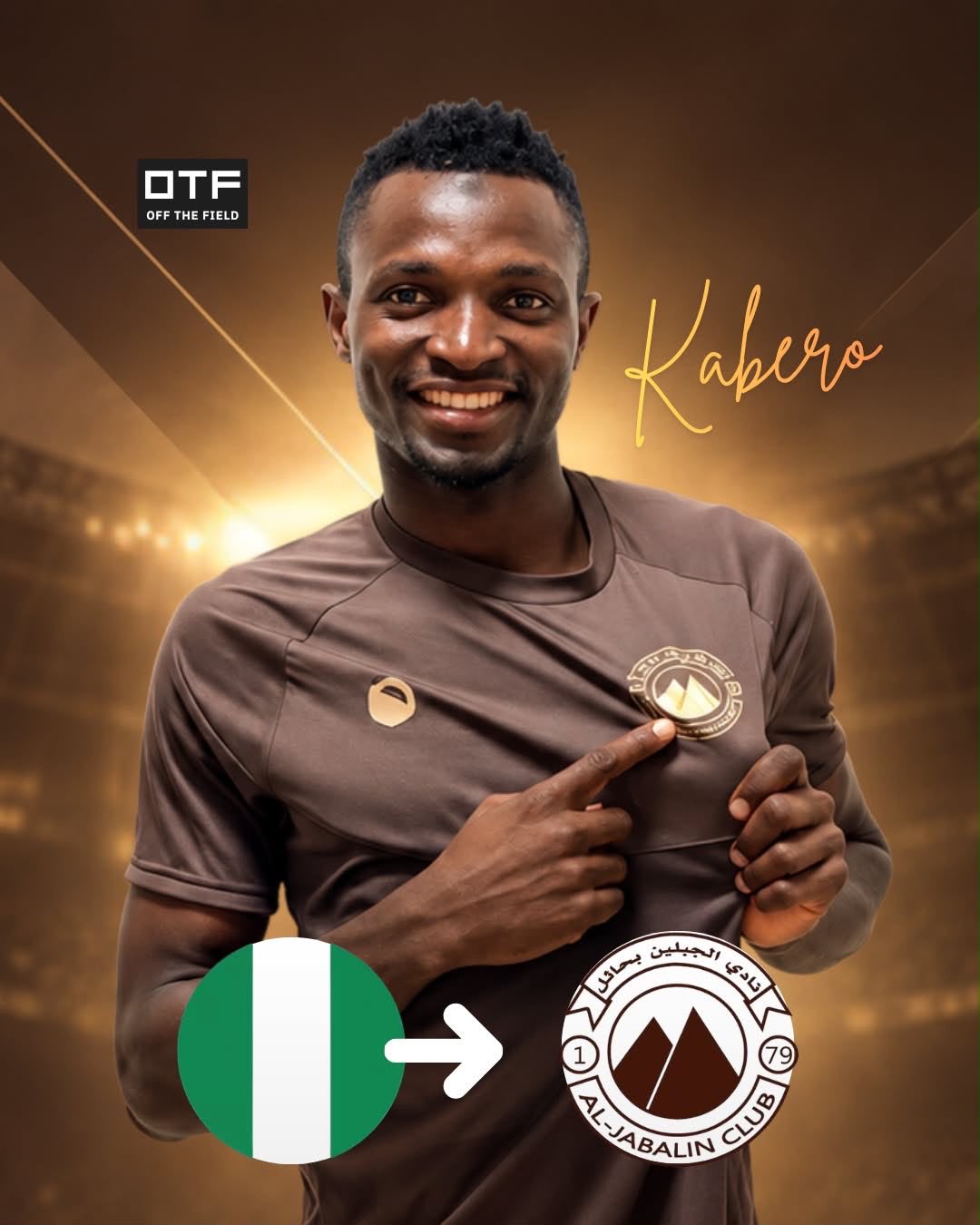 The Nigerian Player Kabiru Completes Move to Al-Jabalain FC Club
